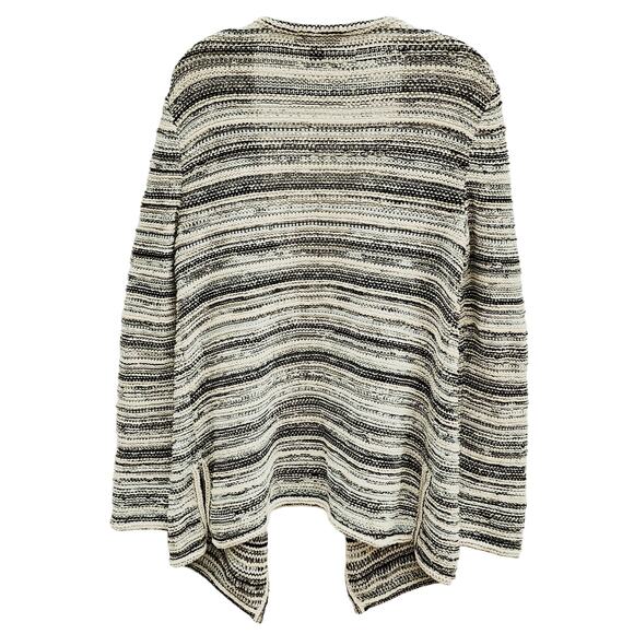 St. John Knits Caviar Cardigan Sweater Medium Wool Blend Crochet all Seasons - Picture 6 of 8